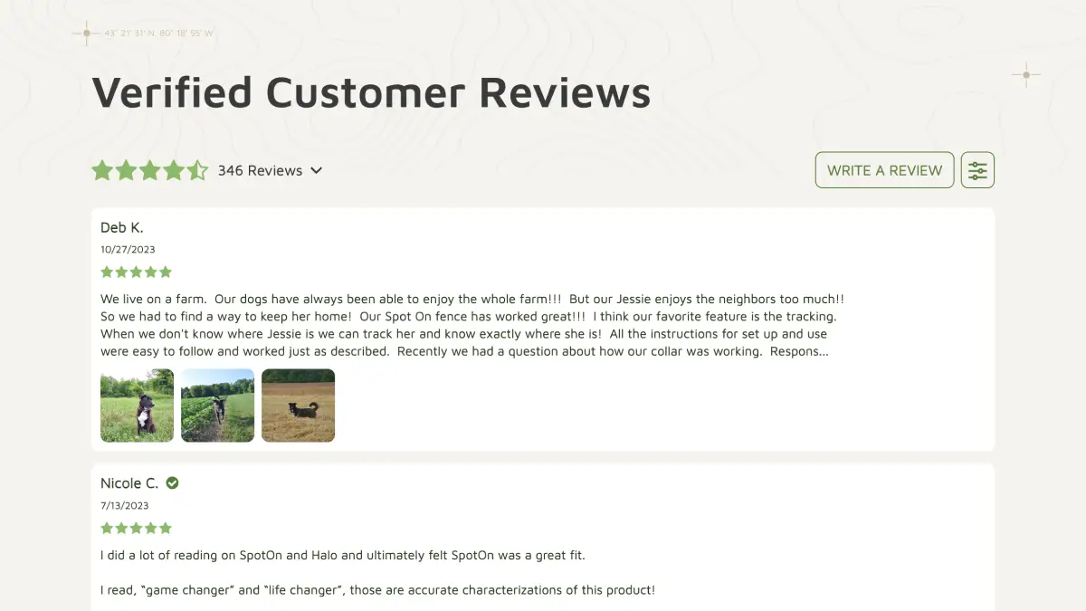Loox store showcasing it's product reviews list widget