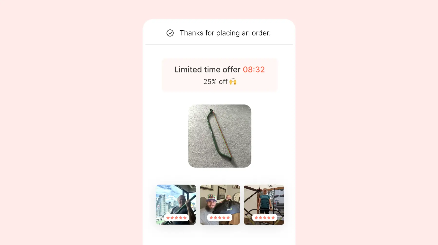 Image showcasing gorilla bow upsell offer