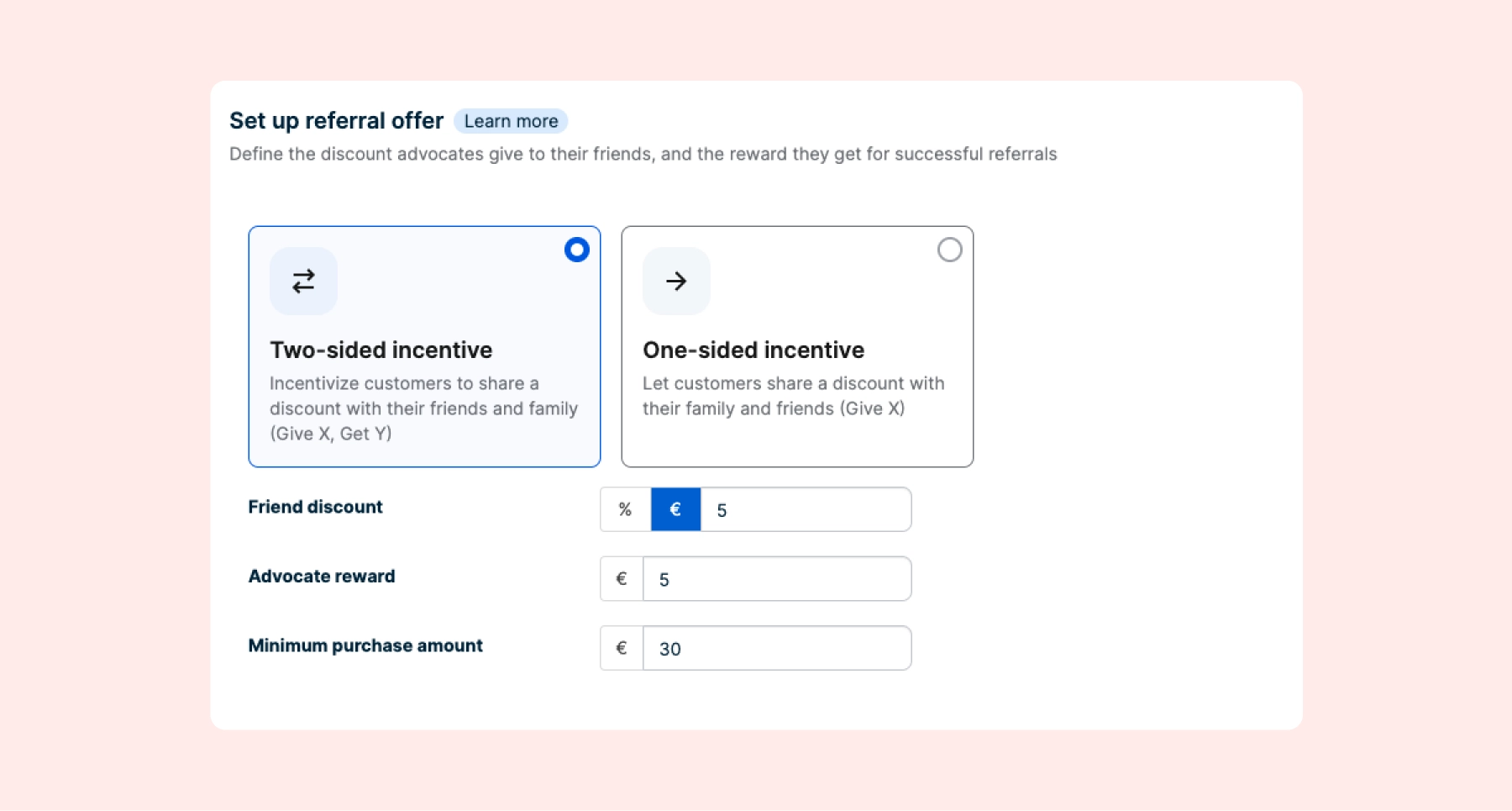 referral offer example loox
